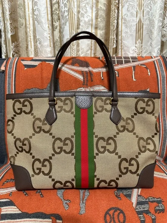 GUCCI ❤️🌟OPHIDIA JUMBO GG TOTE BAG - Picture 4 of 13